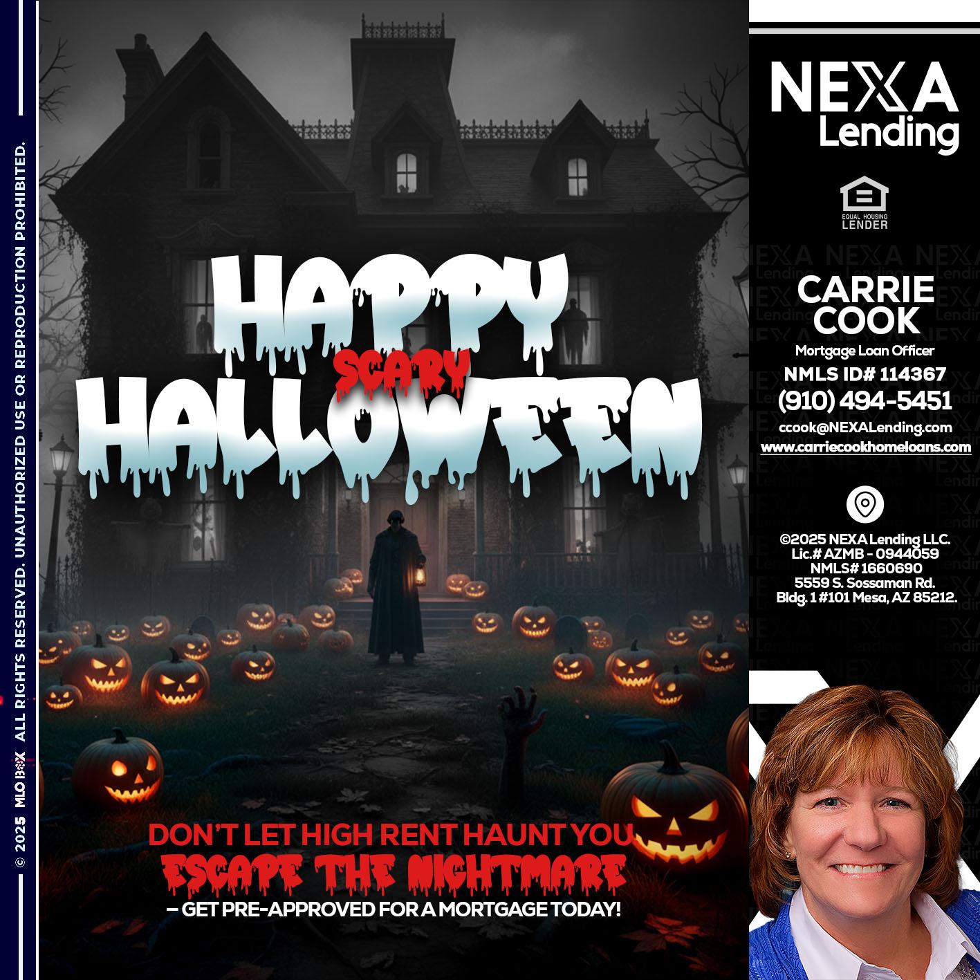 HAPPY HALLOWEEN - Carrie Cook -Mortgage Loan Officer