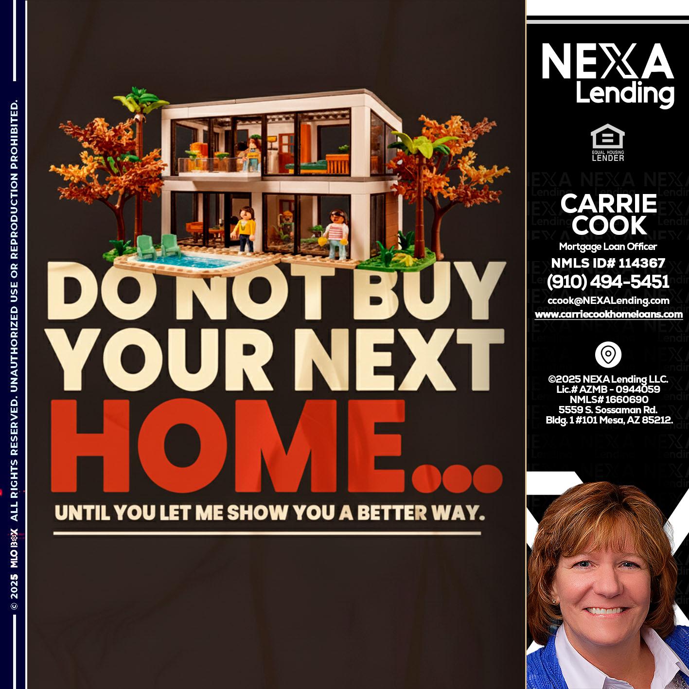 DO NOT BUY - Carrie Cook -Mortgage Loan Officer