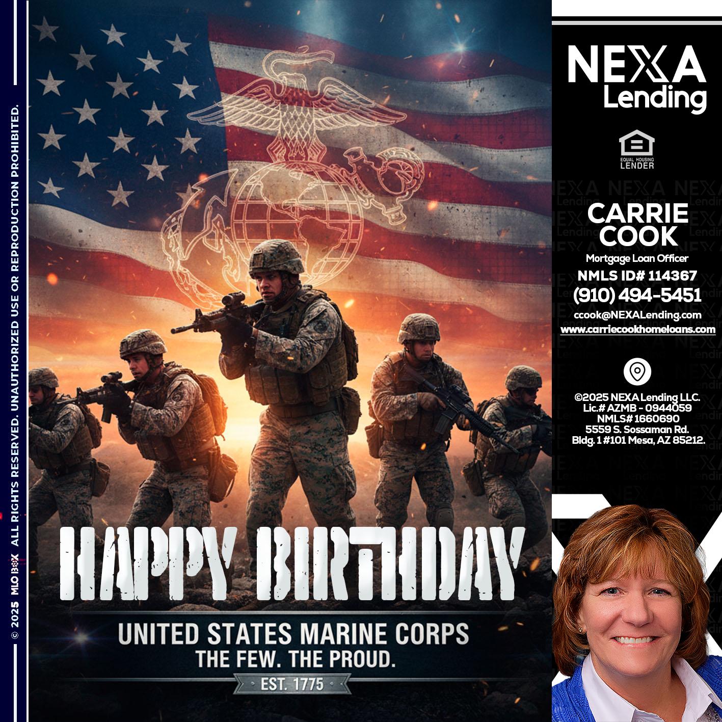 happy birthday - Carrie Cook -Mortgage Loan Officer
