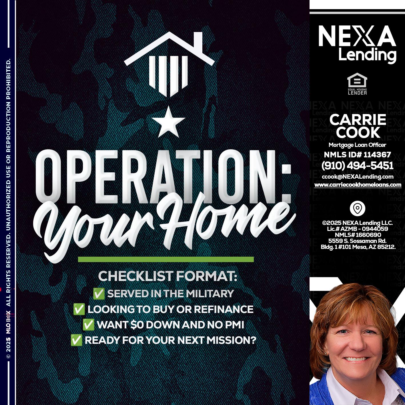 OPERATION YOUR HOME - Carrie Cook -Mortgage Loan Officer