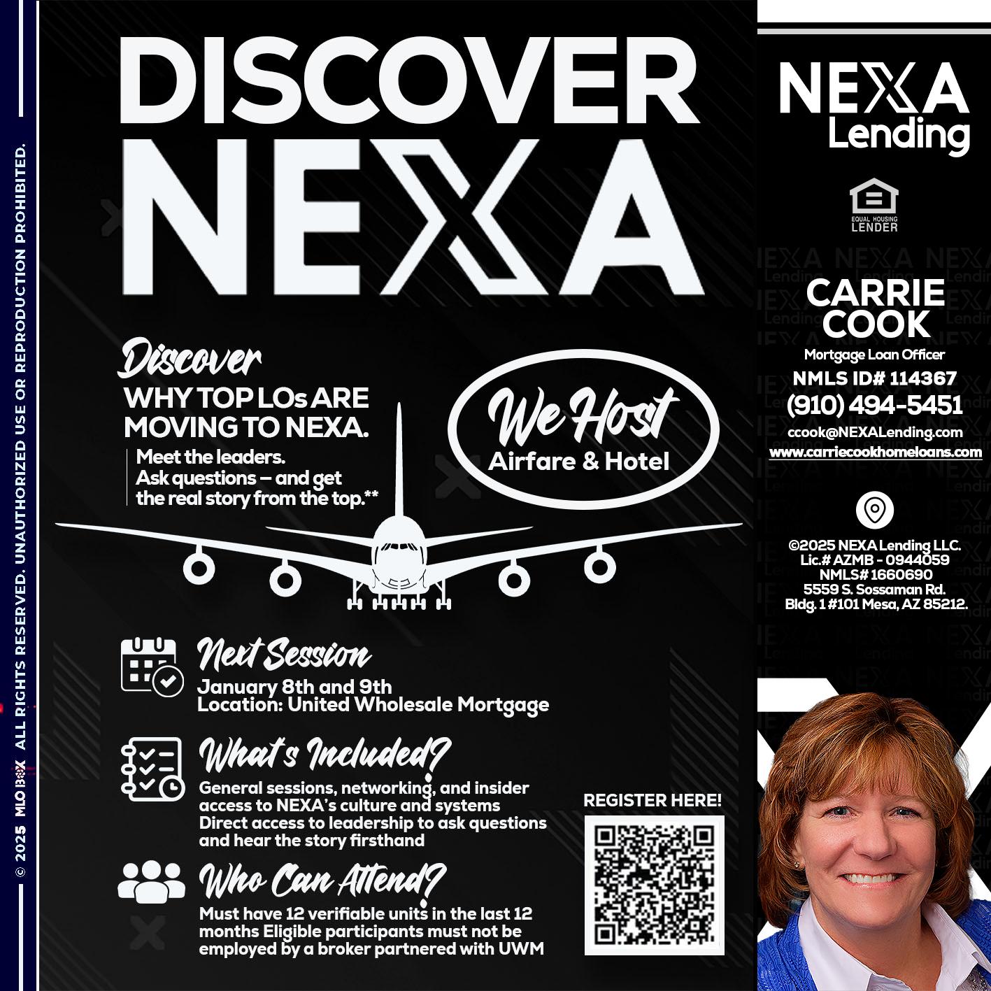 DISCOVER NEXA - Carrie Cook -Mortgage Loan Officer
