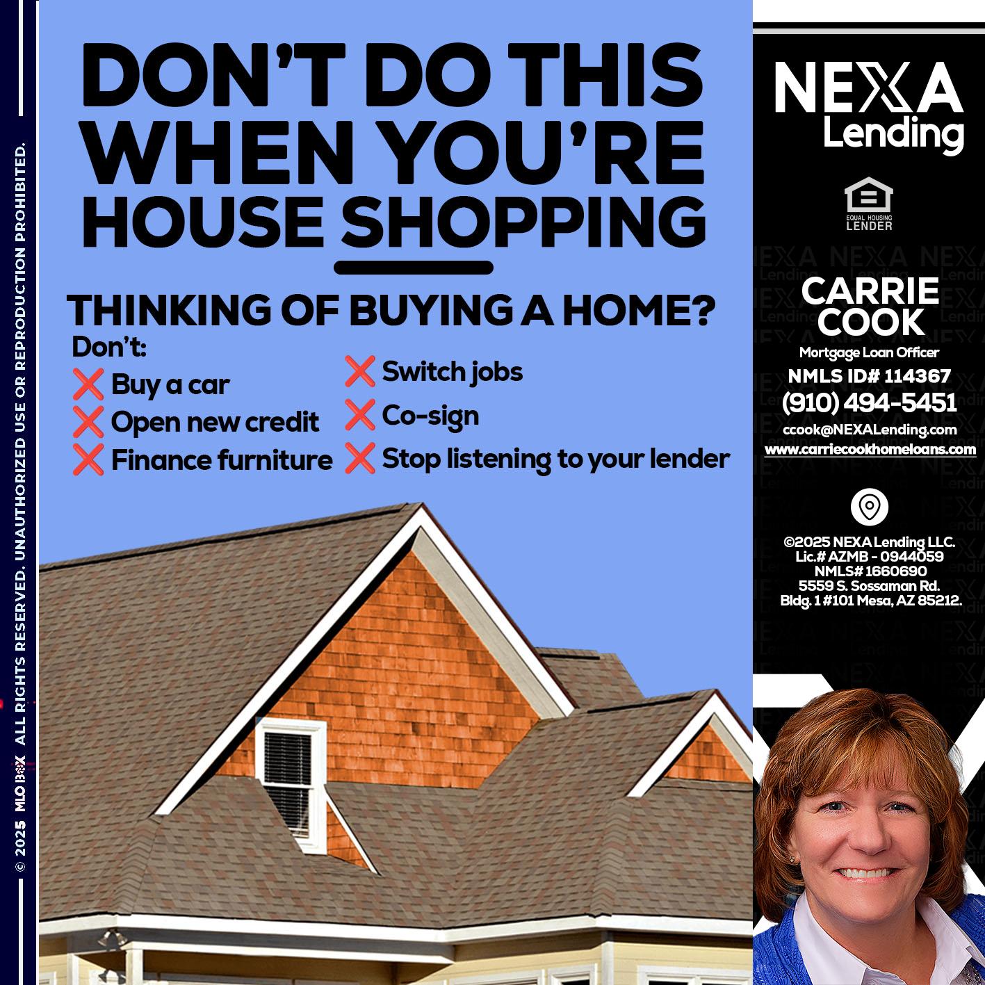 DONT DO THIS - Carrie Cook -Mortgage Loan Officer