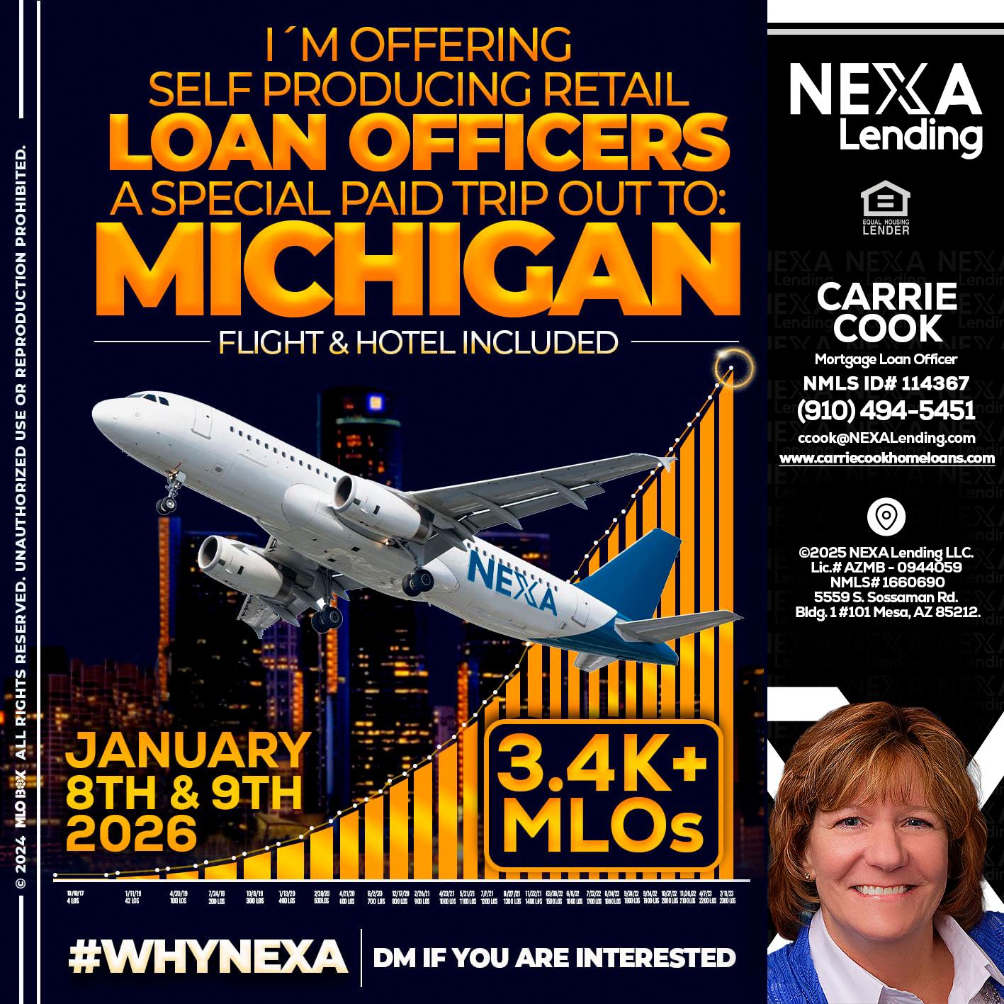 MICHIGAN TRIP - Carrie Cook -Mortgage Loan Officer
