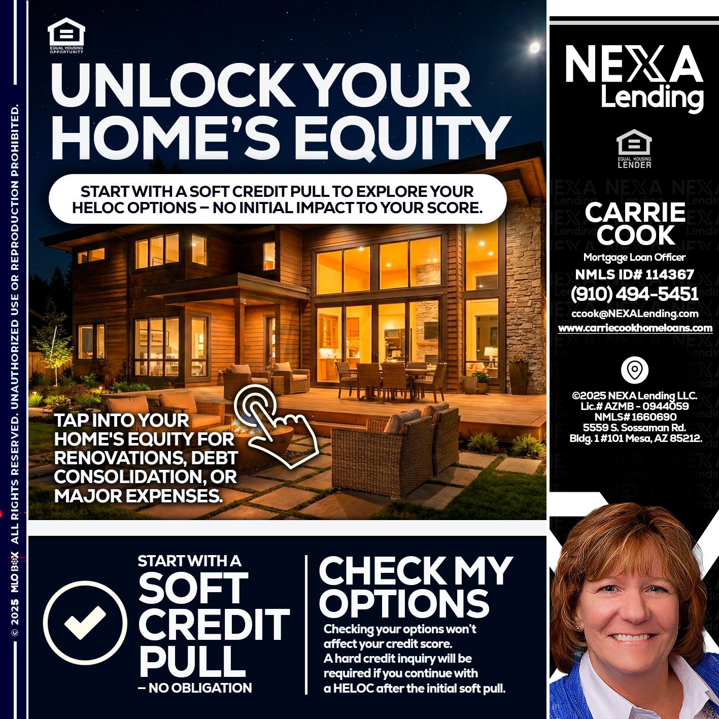 UNLOCK YOUR HOMES - Carrie Cook -Mortgage Loan Officer