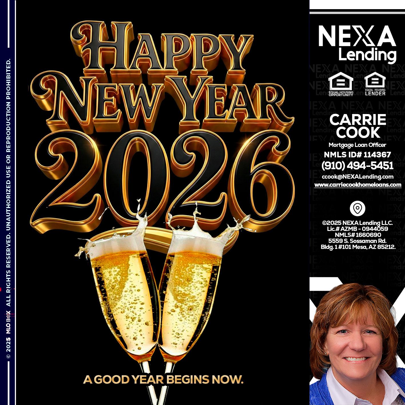 happy new year 2026 - Carrie Cook -Mortgage Loan Officer