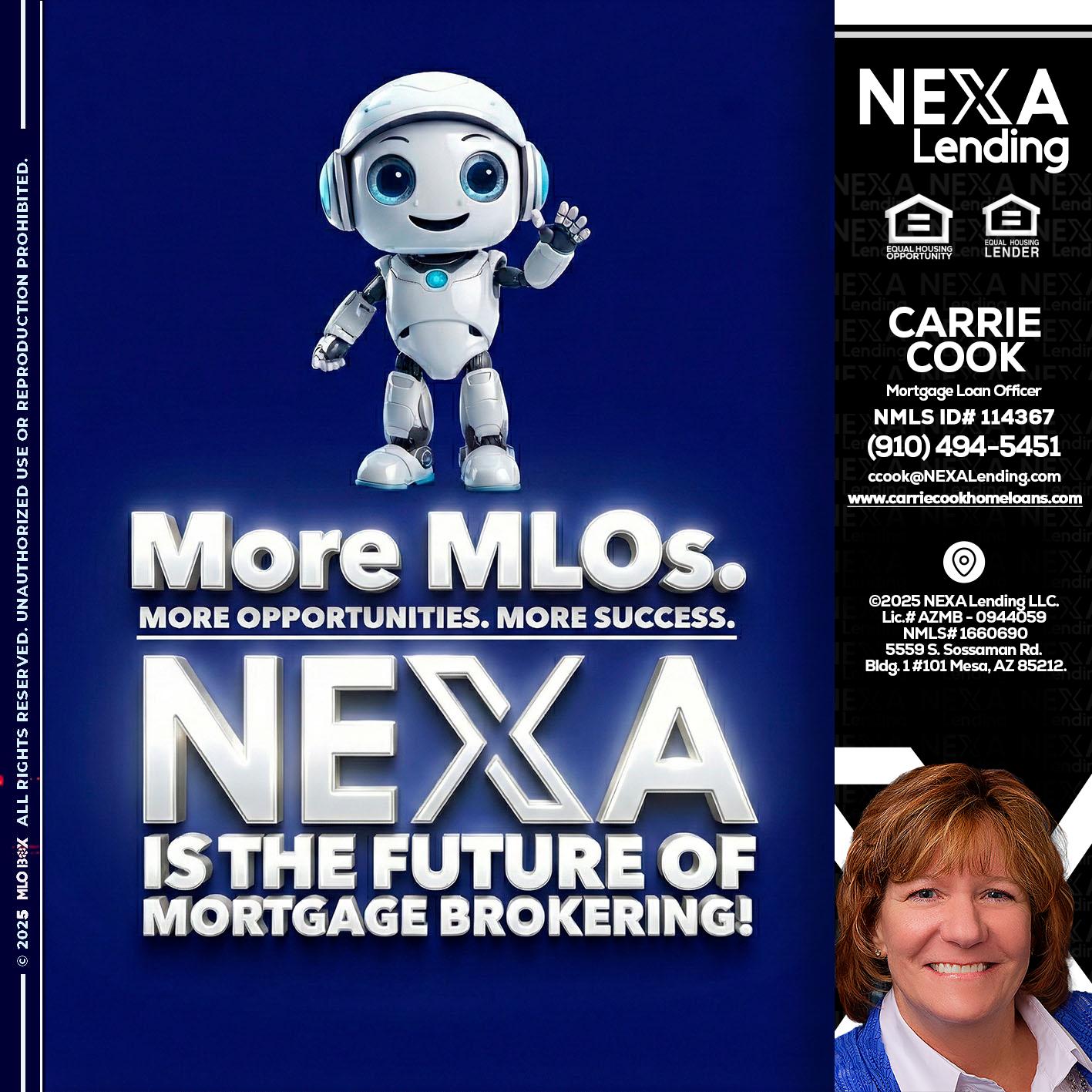 MORE MLOs - Carrie Cook -Mortgage Loan Officer
