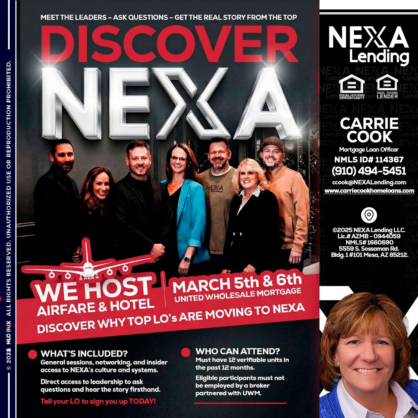 DISCOVER NEXA - Carrie Cook -Mortgage Loan Officer