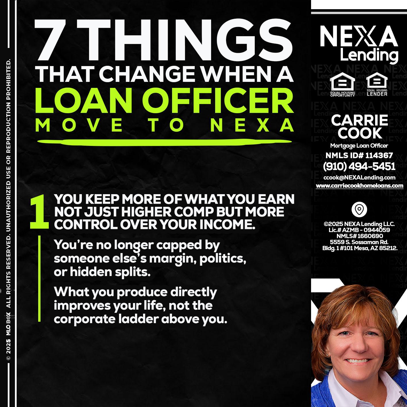 7 THINGS (1) - Carrie Cook -Mortgage Loan Officer
