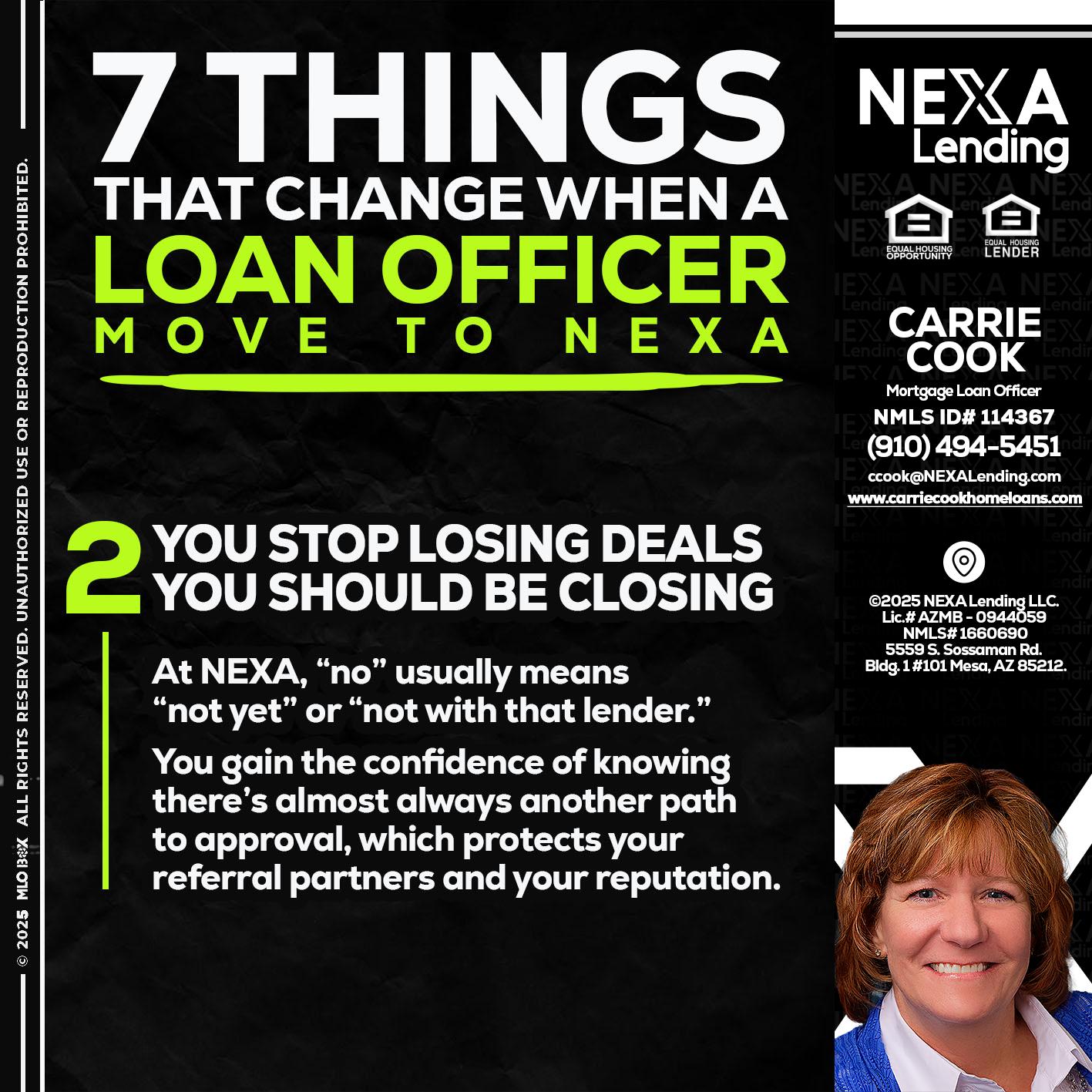 7 THINGS (2) - Carrie Cook -Mortgage Loan Officer