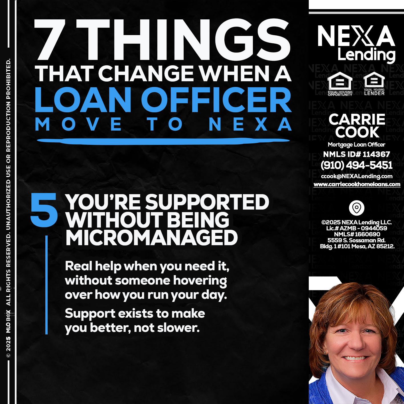7 THINGS (5) - Carrie Cook -Mortgage Loan Officer