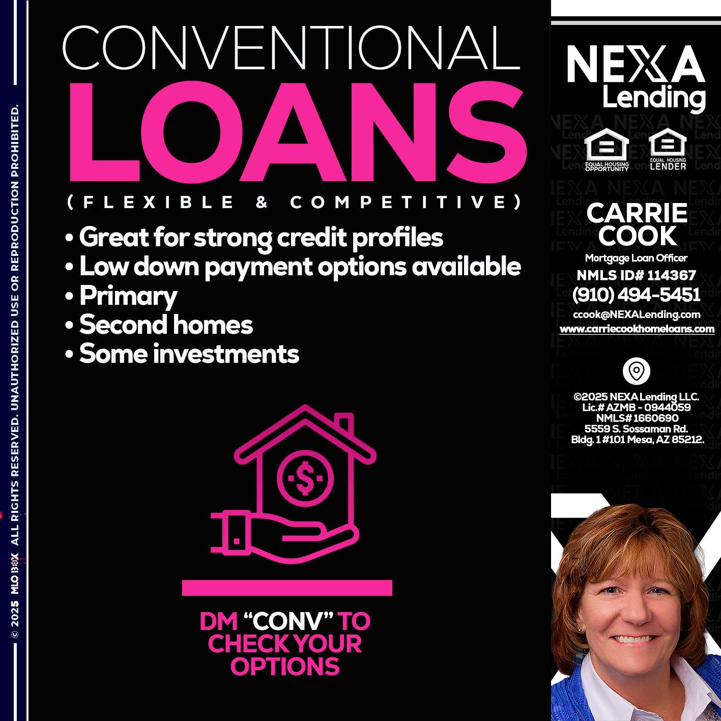 CONVENTIONAL LOANS - Carrie Cook -Mortgage Loan Officer