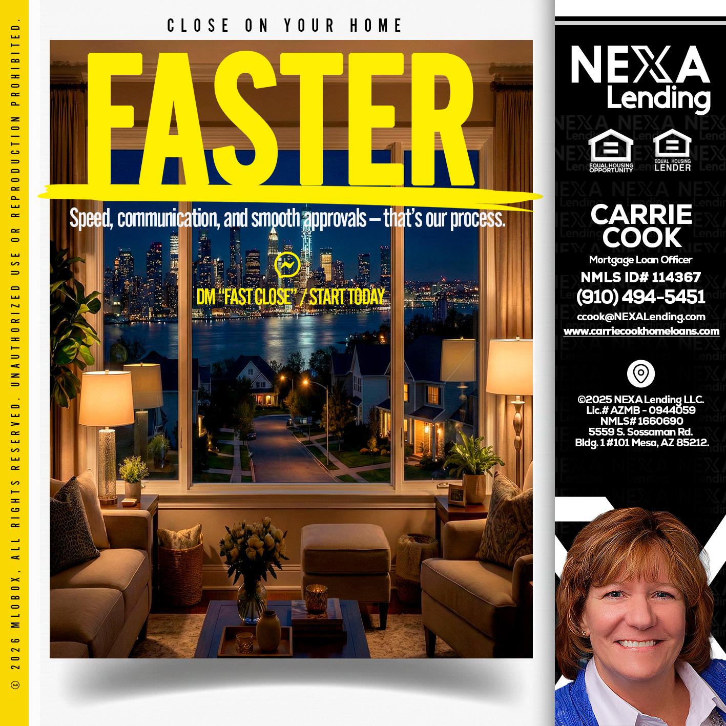 FASTER - Carrie Cook -Mortgage Loan Officer