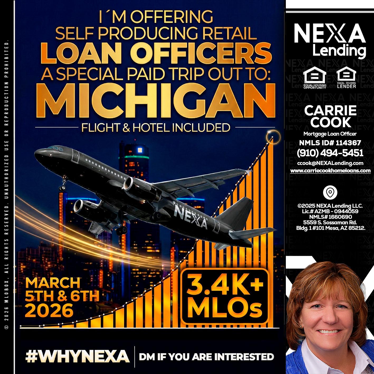 MICHIGAN - Carrie Cook -Mortgage Loan Officer