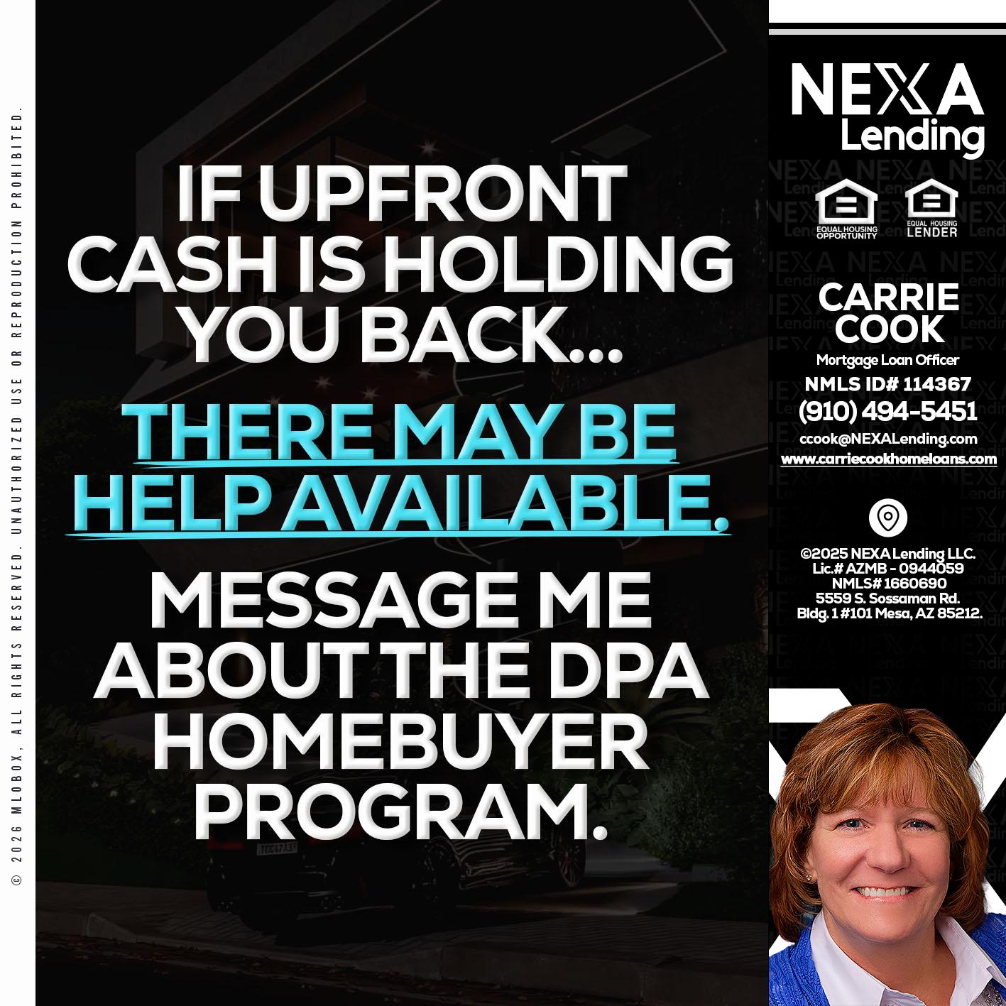 IF UPFRONT - Carrie Cook -Mortgage Loan Officer
