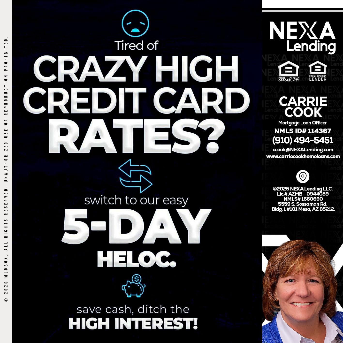 CRAZY HIGH - Carrie Cook -Mortgage Loan Officer