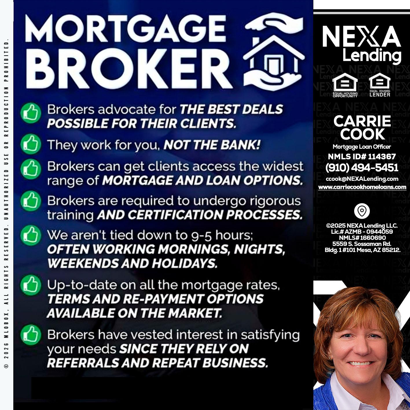 MORTGAGE BROKER - Carrie Cook -Mortgage Loan Officer