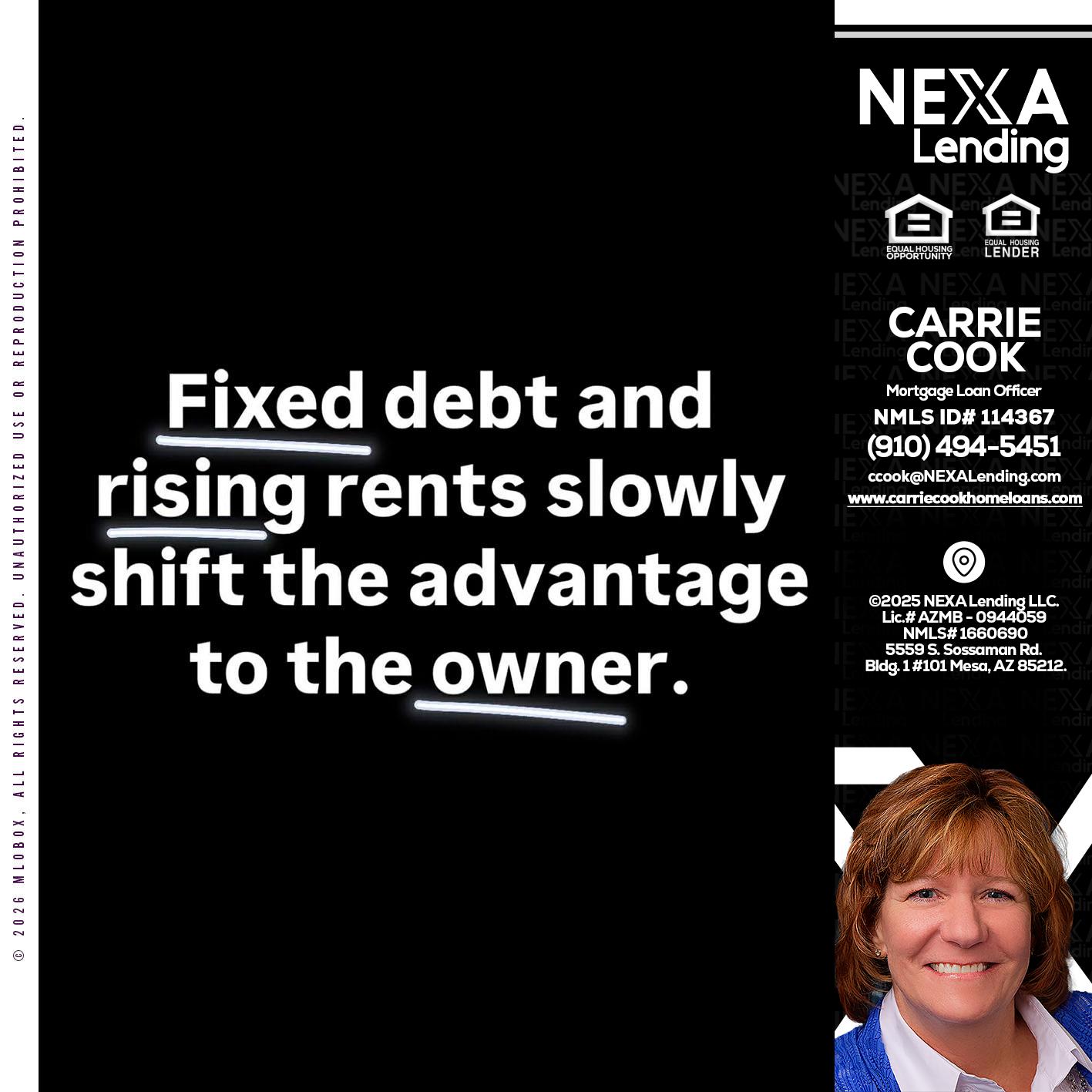 FIXED DEBT - Carrie Cook -Mortgage Loan Officer