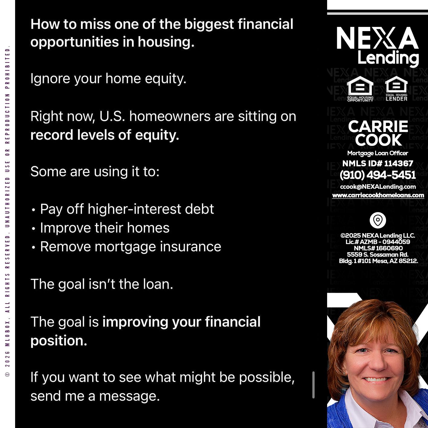 how to miss - Carrie Cook -Mortgage Loan Officer
