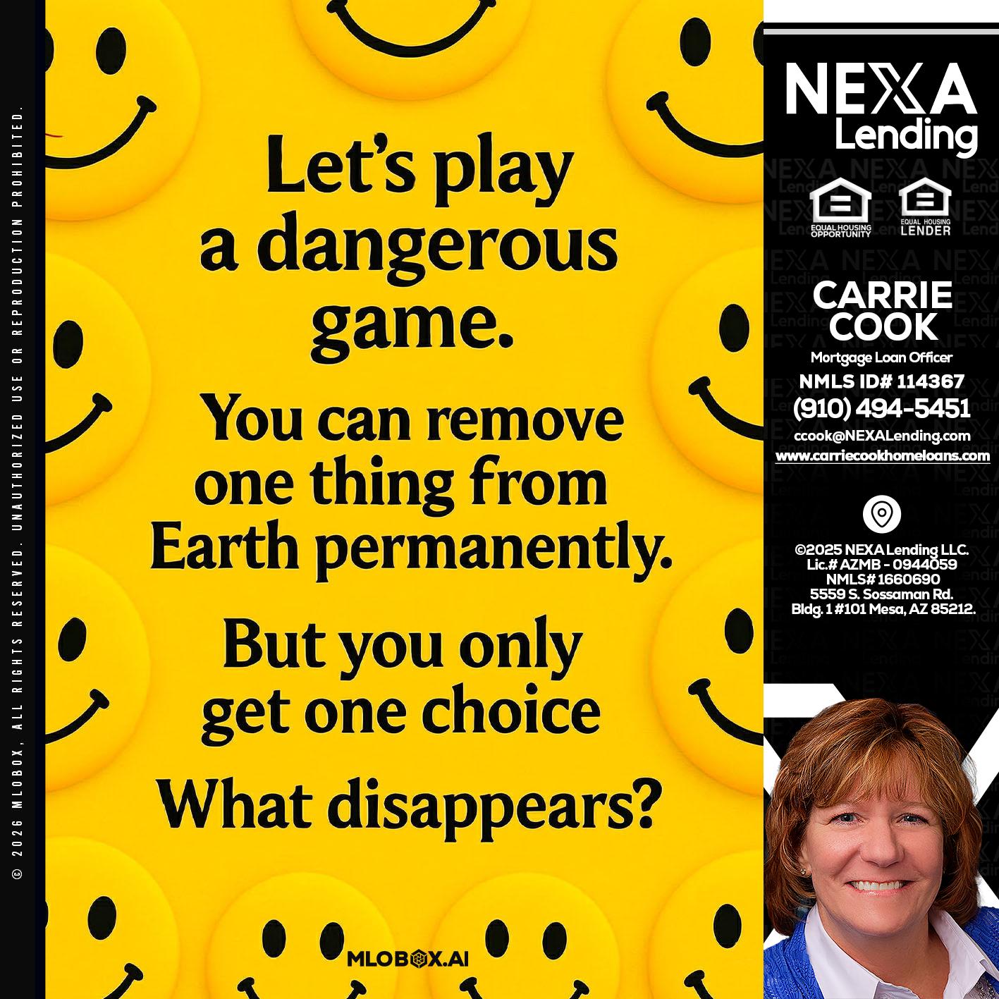 LETS PLAY - Carrie Cook -Mortgage Loan Officer