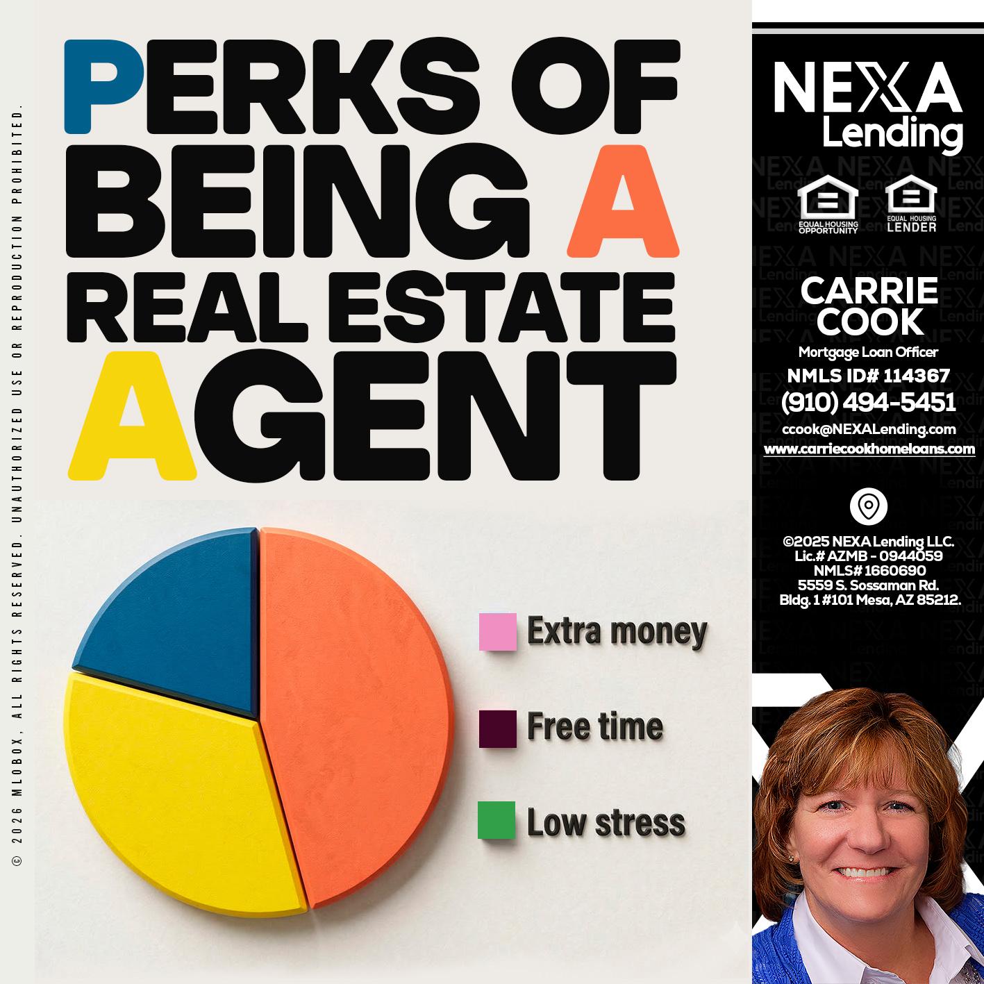 PERKS OF BEING - Carrie Cook -Mortgage Loan Officer
