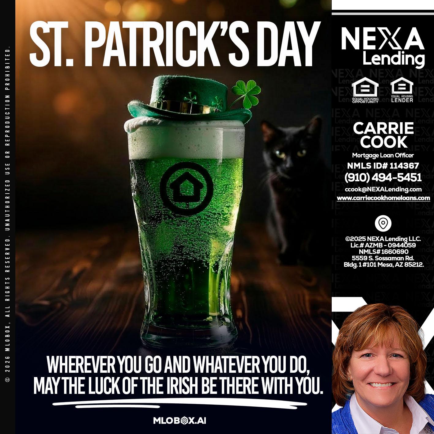 st. Patricks day - Carrie Cook -Mortgage Loan Officer