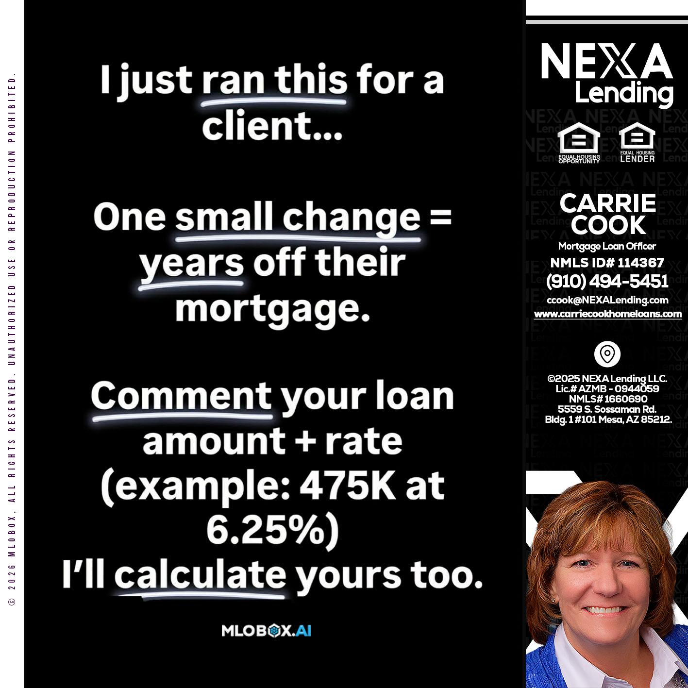 I JUST RAN - Carrie Cook -Mortgage Loan Officer