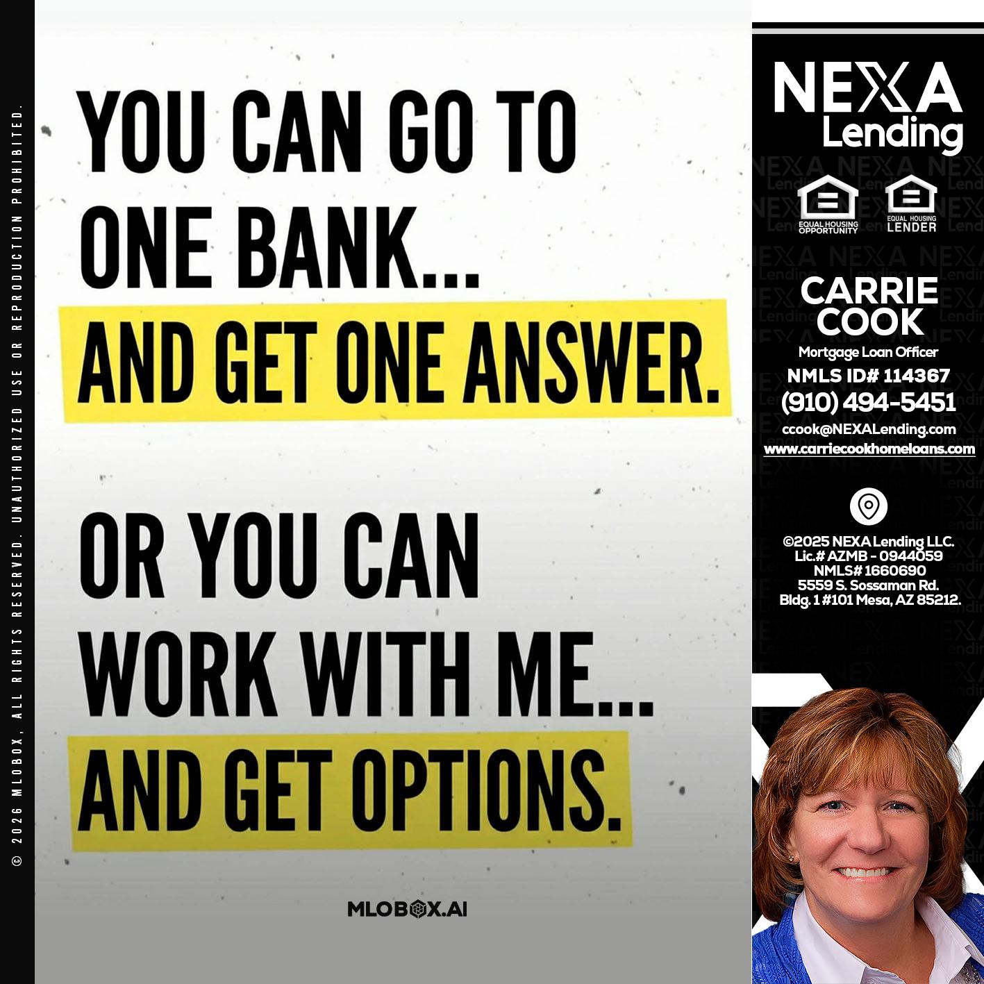 YOU CAN GO TO - Carrie Cook -Mortgage Loan Officer