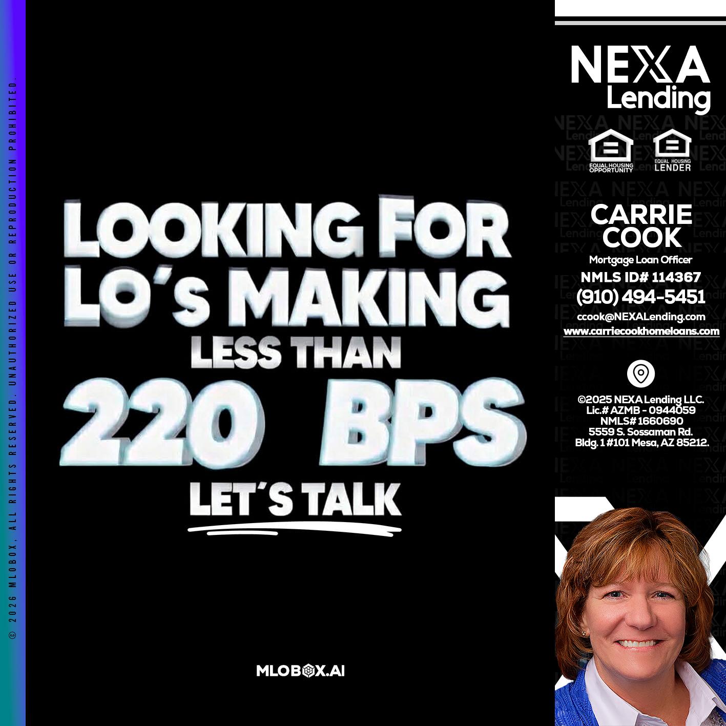 LOOKING FOR - Carrie Cook -Mortgage Loan Officer