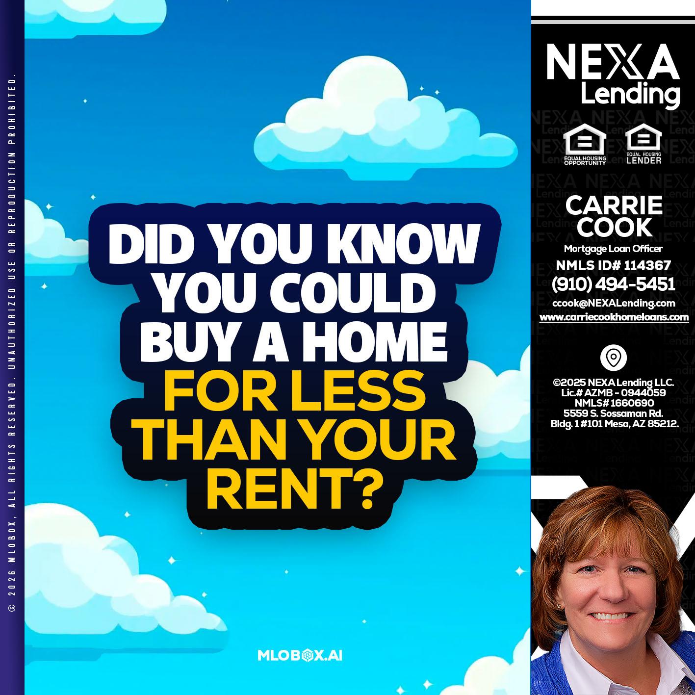 DID YOU KNOW - Carrie Cook -Mortgage Loan Officer