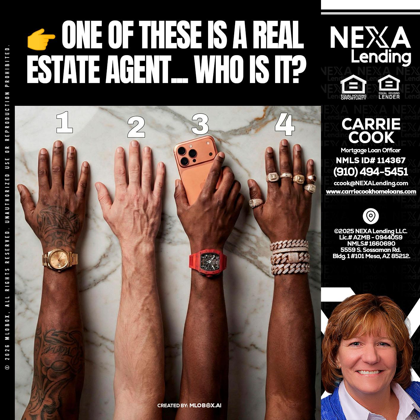 ONE OF THESE - Carrie Cook -Mortgage Loan Officer