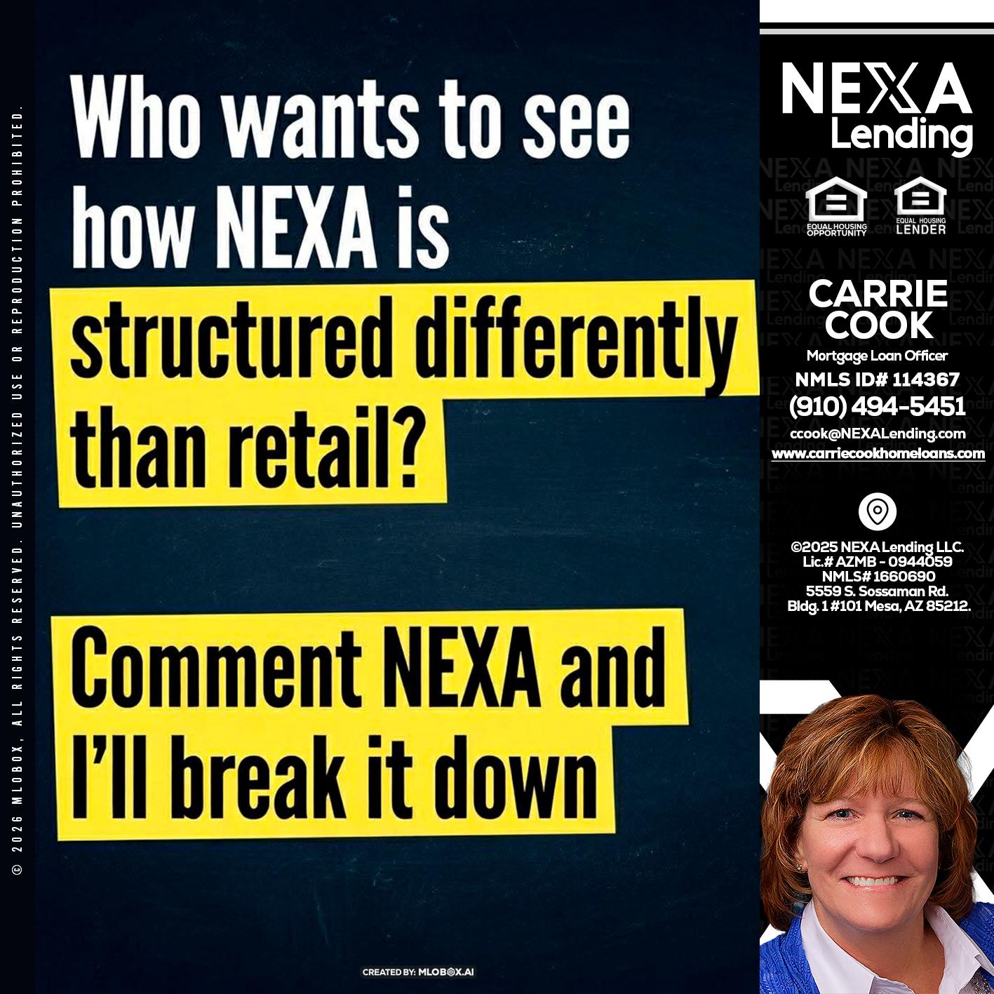 who want to see - Carrie Cook -Mortgage Loan Officer