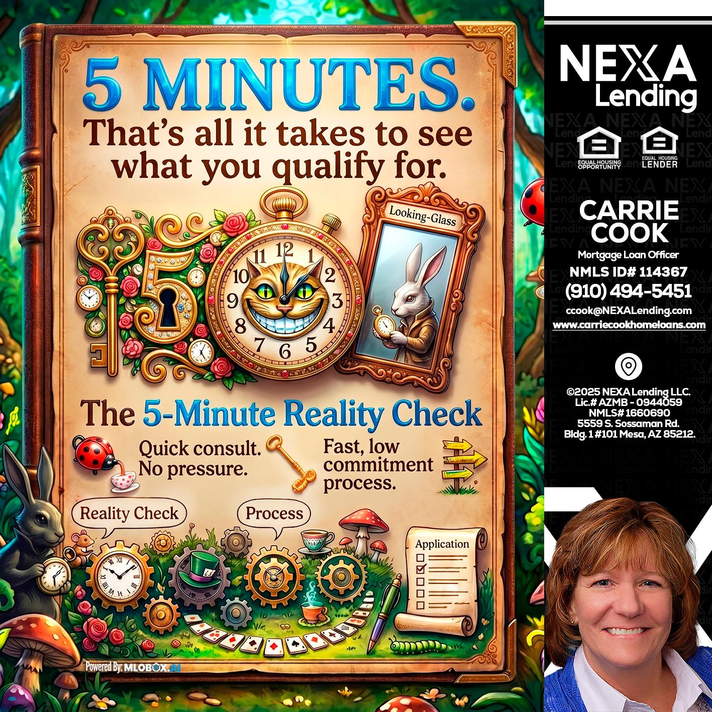 Reality Check! - Carrie Cook -Mortgage Loan Officer