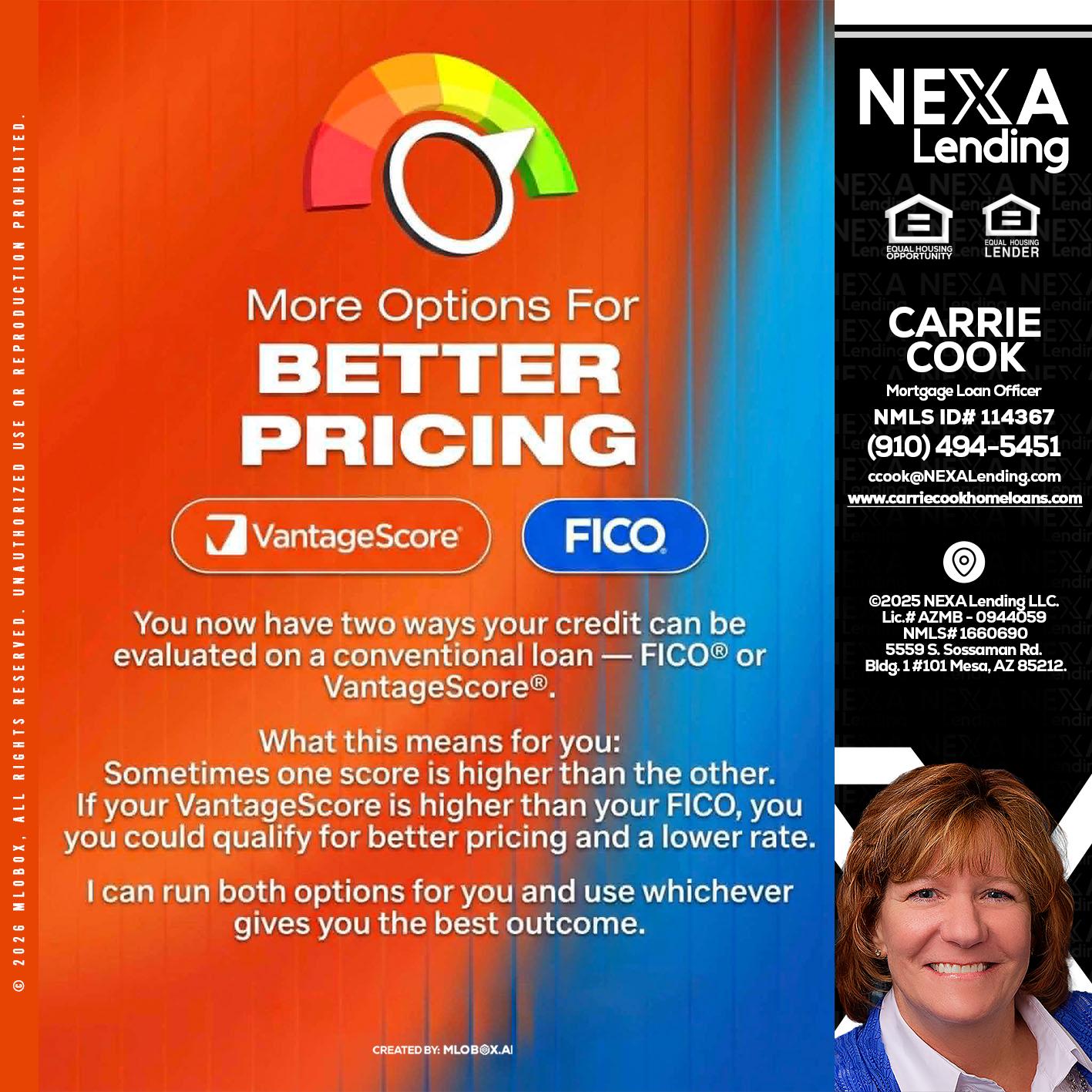 BETTER PRICING - Carrie Cook -Mortgage Loan Officer