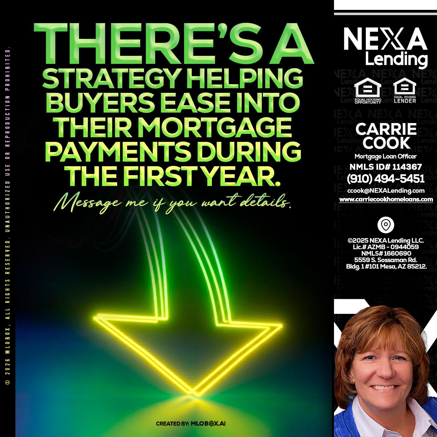 THERES A STATEGY - Carrie Cook -Mortgage Loan Officer