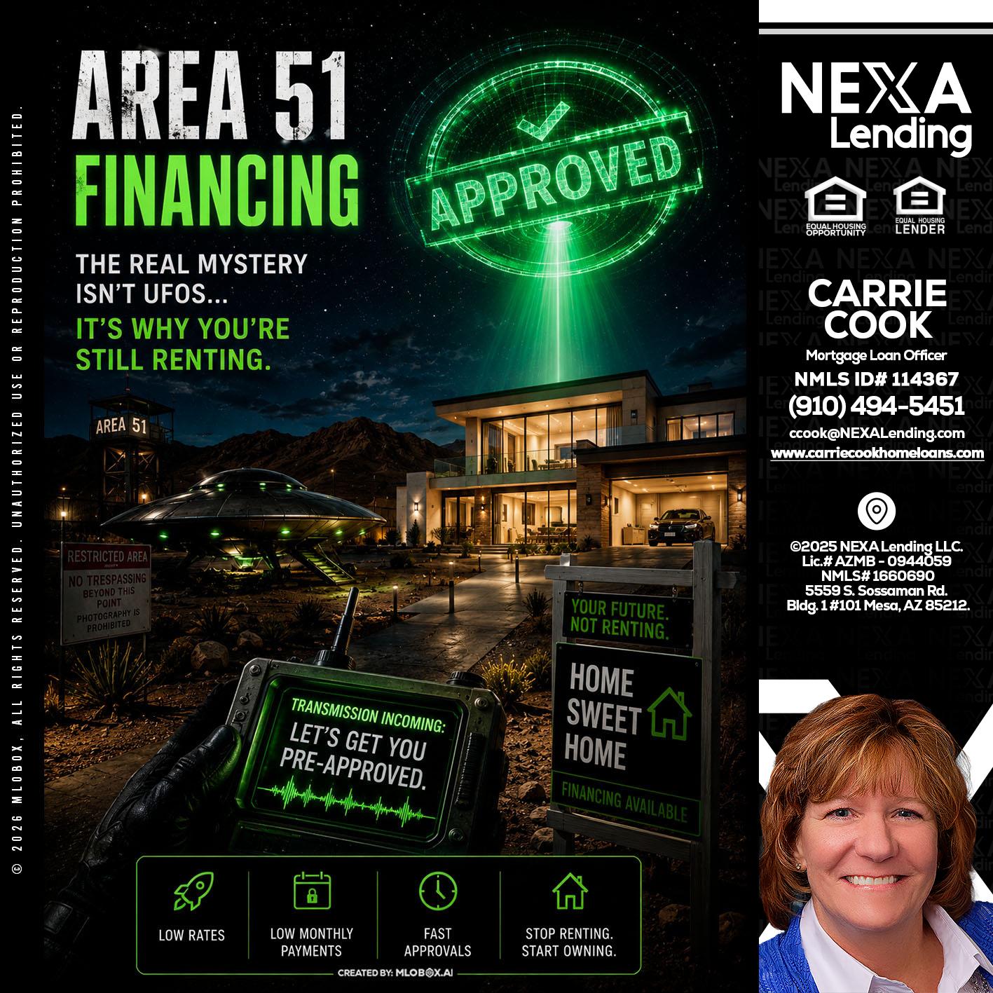 AREA 51 - Carrie Cook -Mortgage Loan Officer