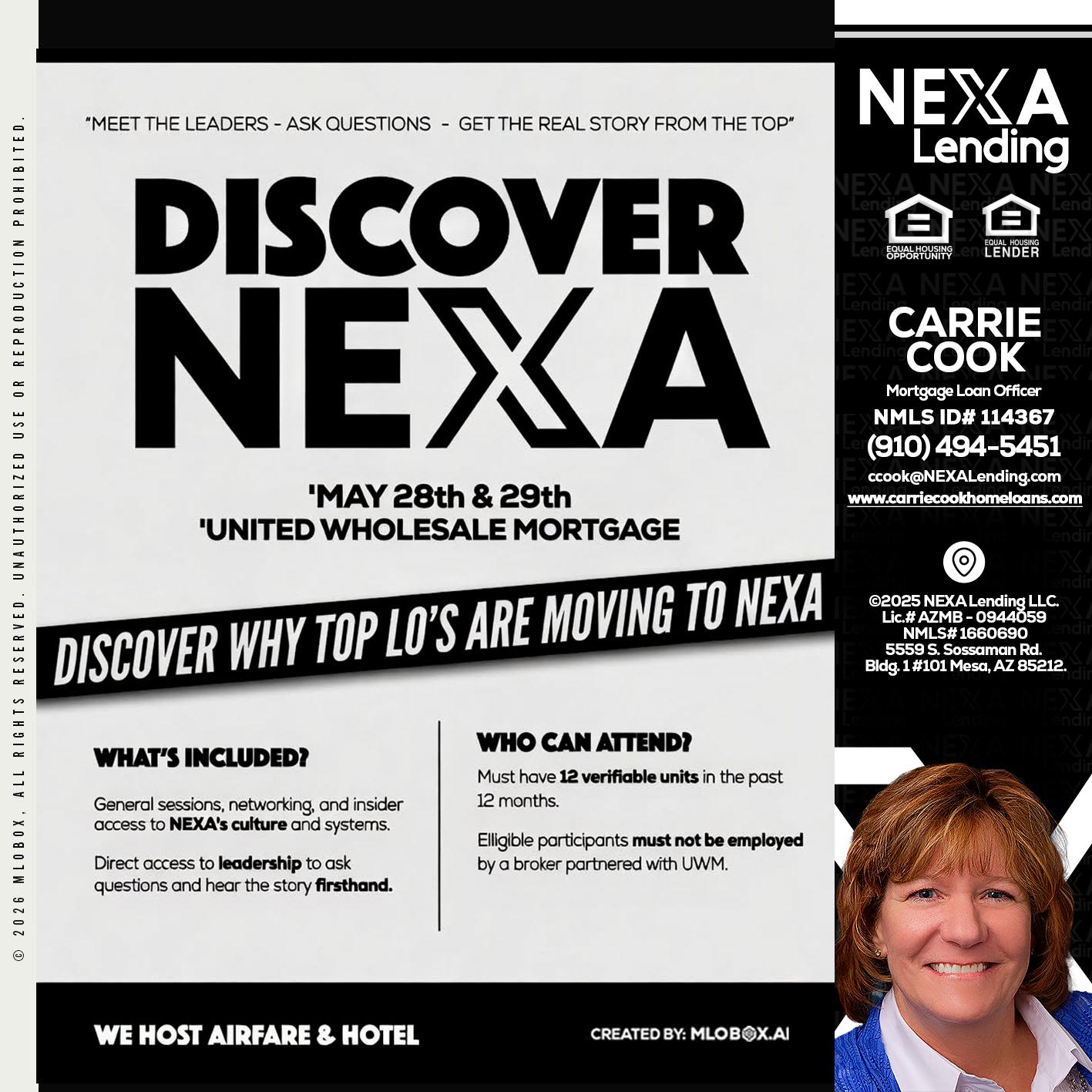 DISCOVER NEXA - Carrie Cook -Mortgage Loan Officer