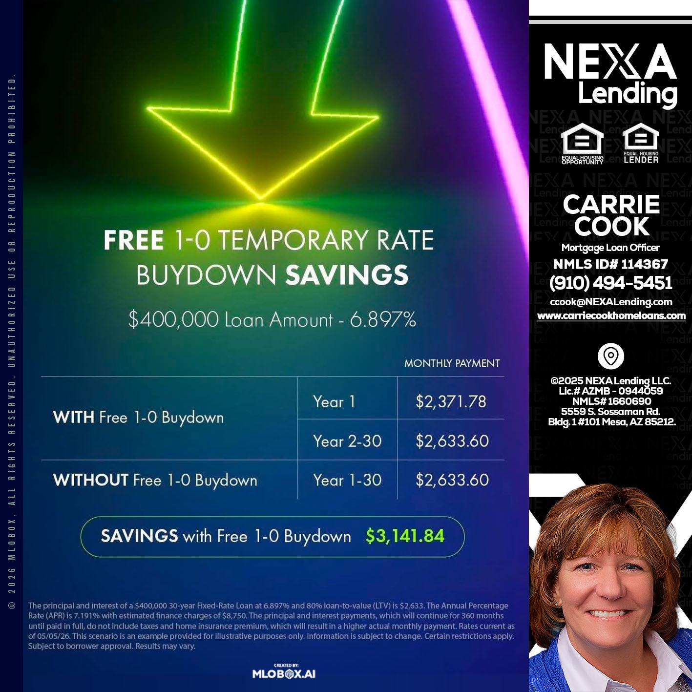 BUYDOWN - Carrie Cook -Mortgage Loan Officer