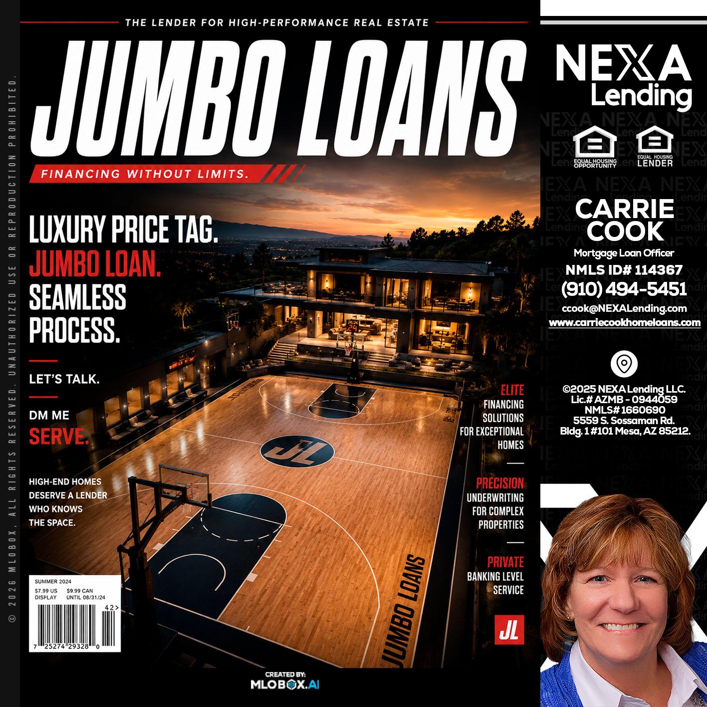 JUMBO LOANS - Carrie Cook -Mortgage Loan Officer