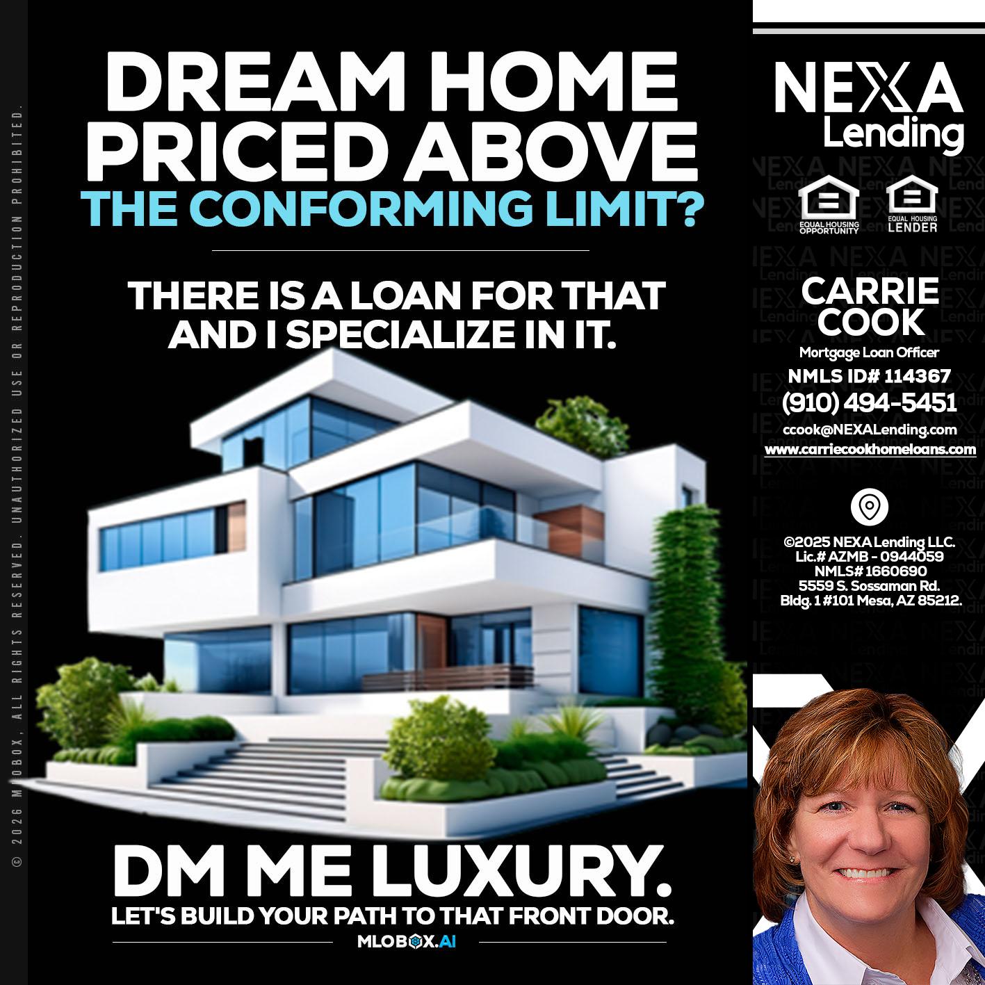 DREAM HOME - Carrie Cook -Mortgage Loan Officer