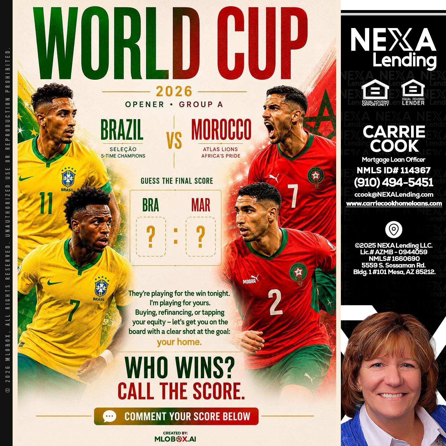 WORLD CUP - Carrie Cook -Mortgage Loan Officer