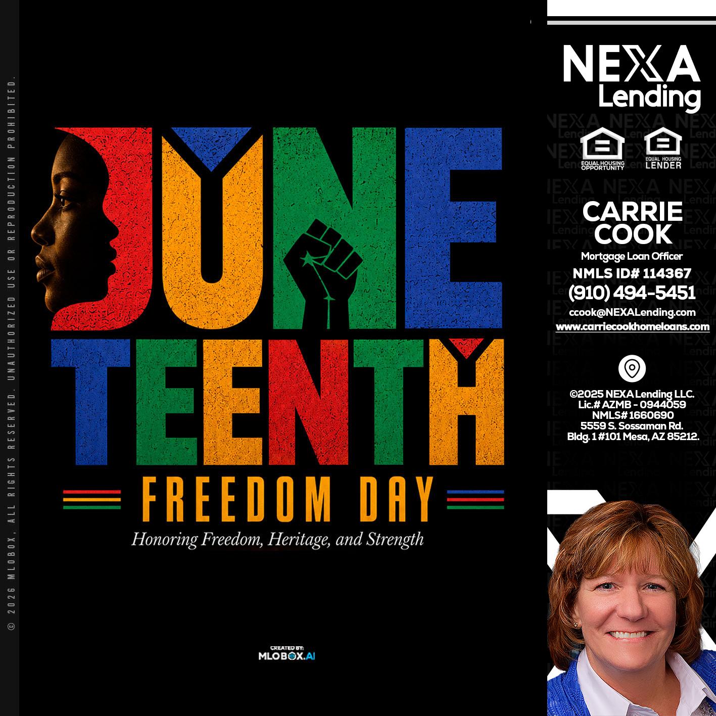 Juneteenth - Carrie Cook -Mortgage Loan Officer