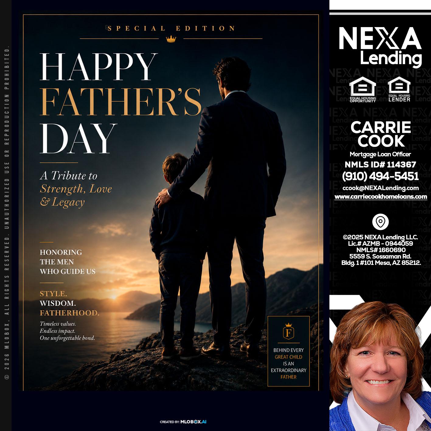 HAPPY FATHERS DAY - Carrie Cook -Mortgage Loan Officer