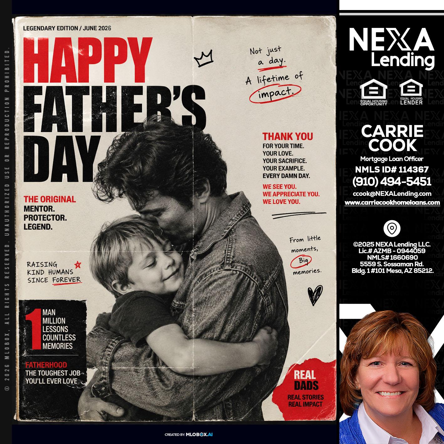 HAPPY FATHERS DAY - Carrie Cook -Mortgage Loan Officer