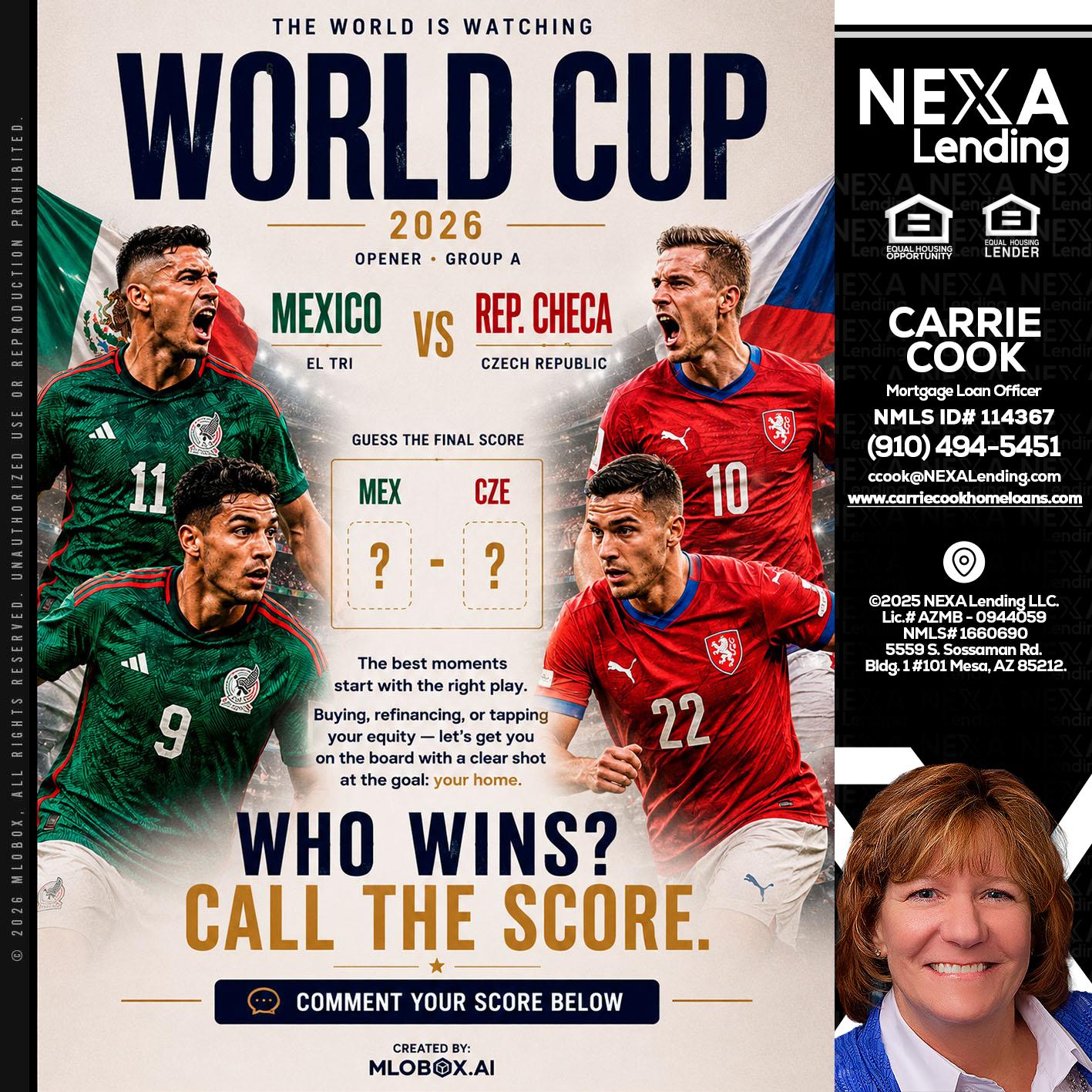 WORLD CUP 2026 - Carrie Cook -Mortgage Loan Officer