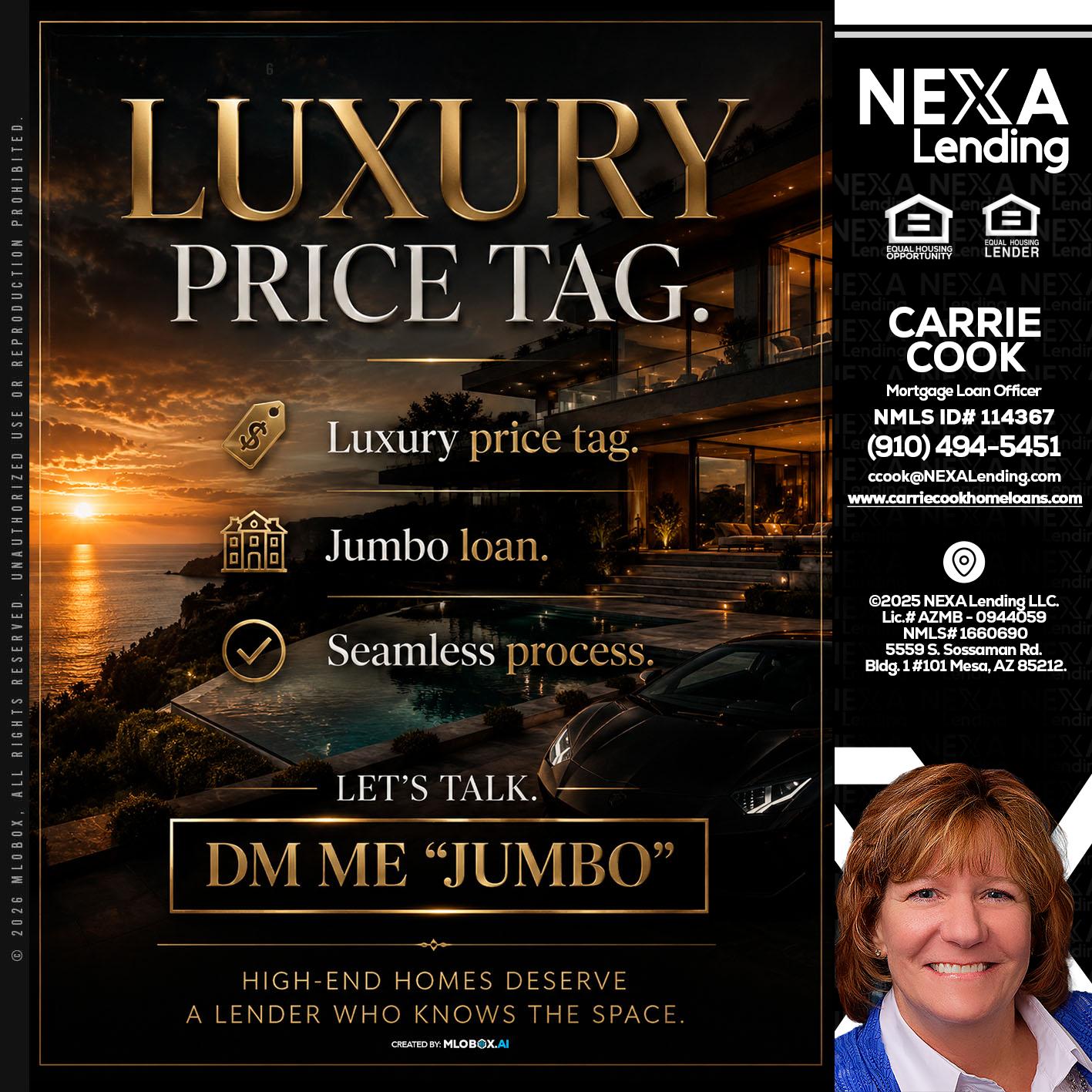 LUXURY PRICE - Carrie Cook -Mortgage Loan Officer