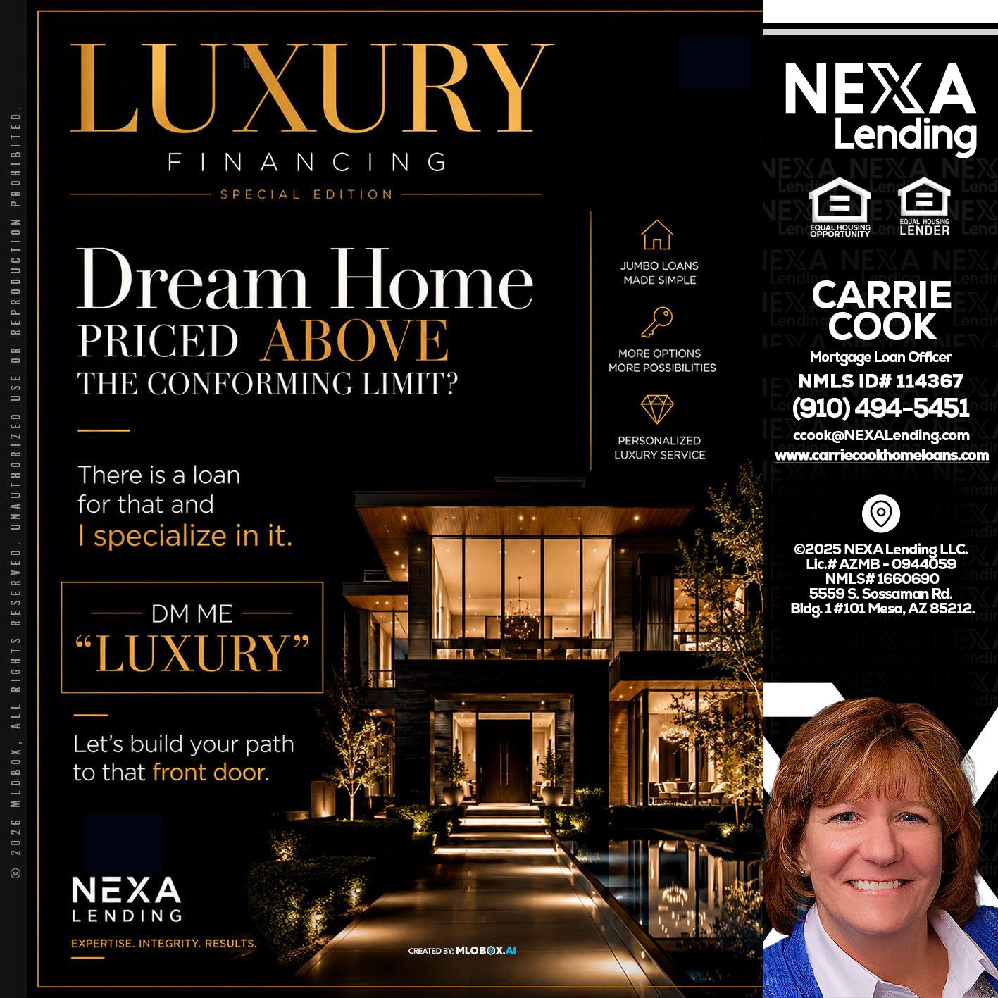 LUXURY - Carrie Cook -Mortgage Loan Officer
