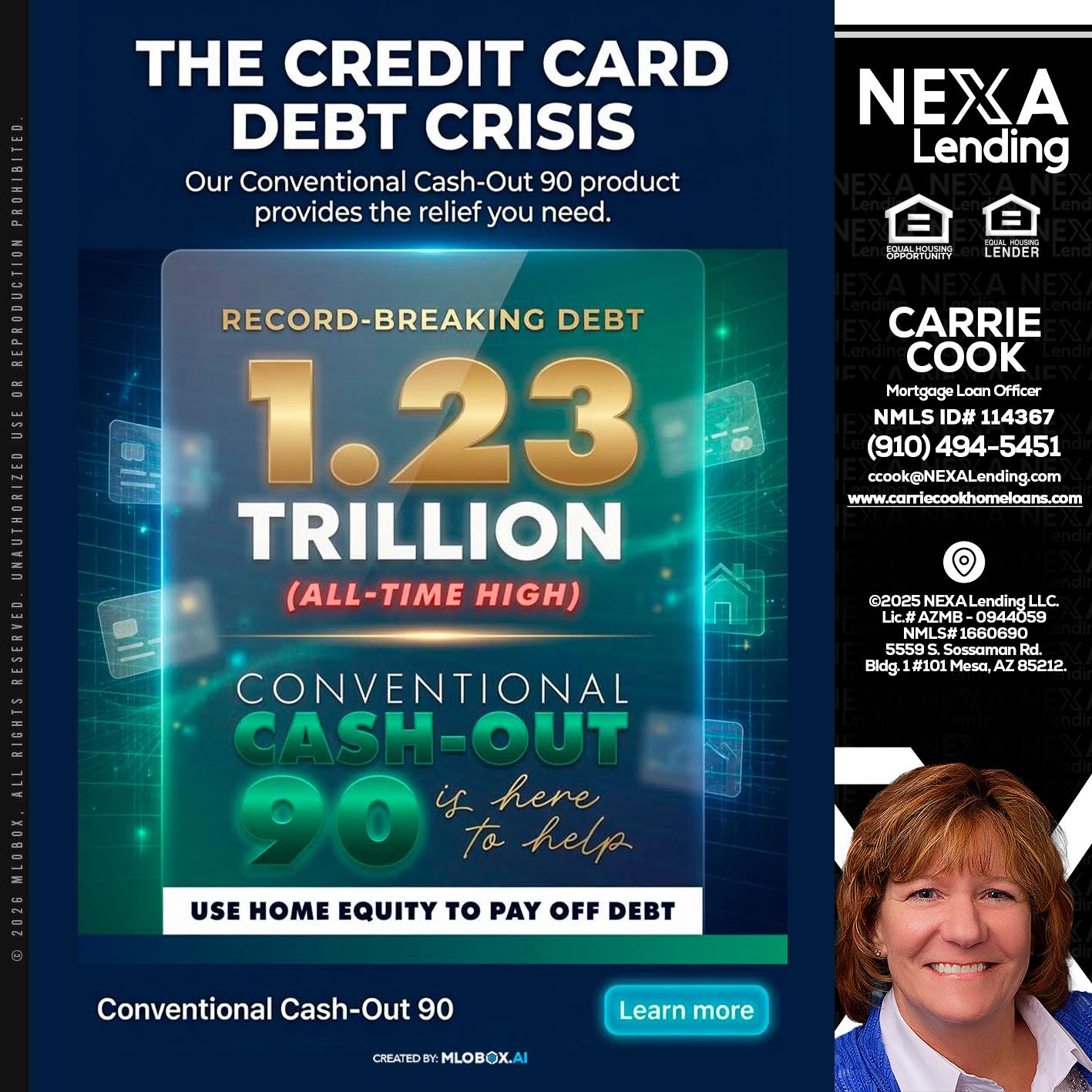 THE CREDIT CARD - Carrie Cook -Mortgage Loan Officer