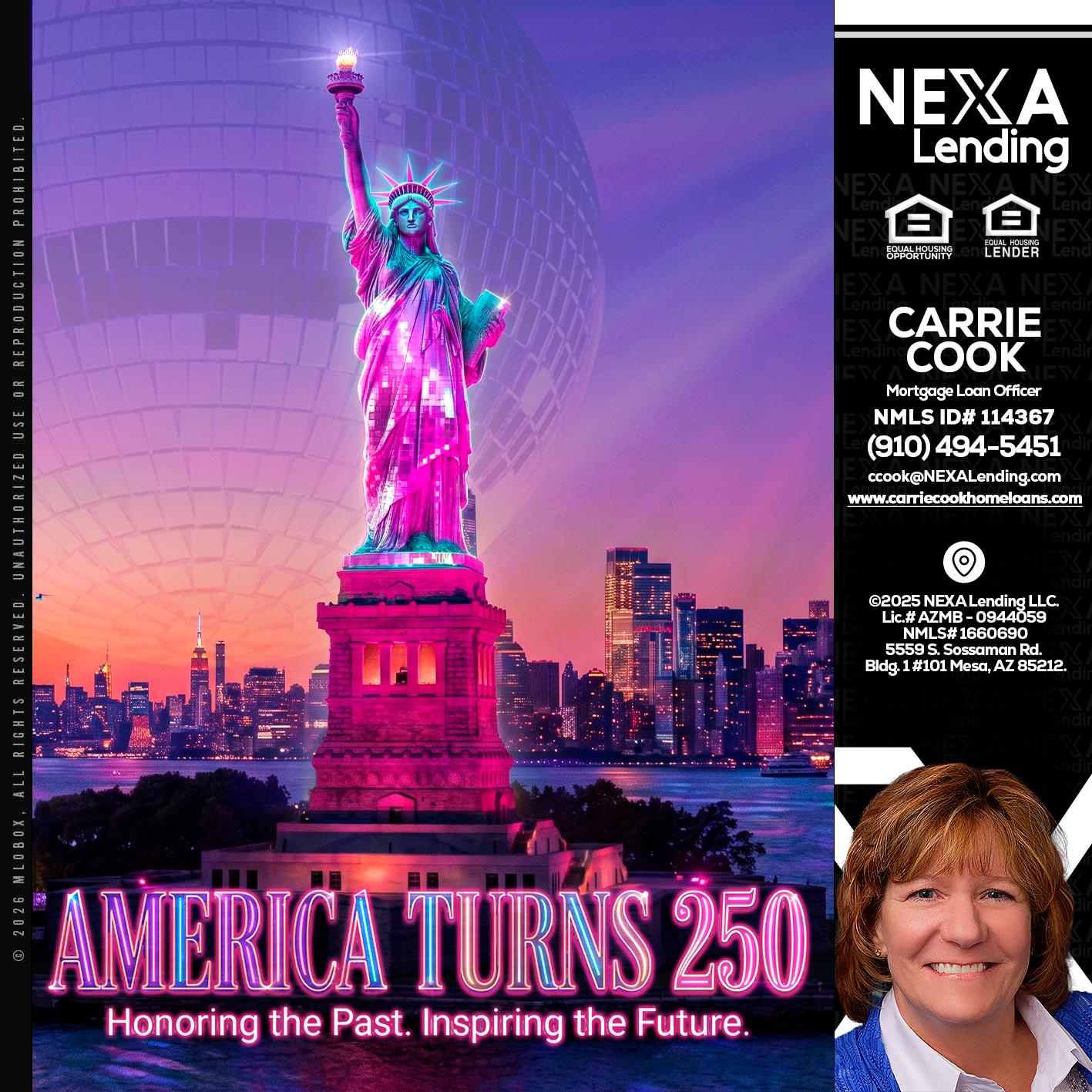 AMERICA TURNS 250 - Carrie Cook -Mortgage Loan Officer