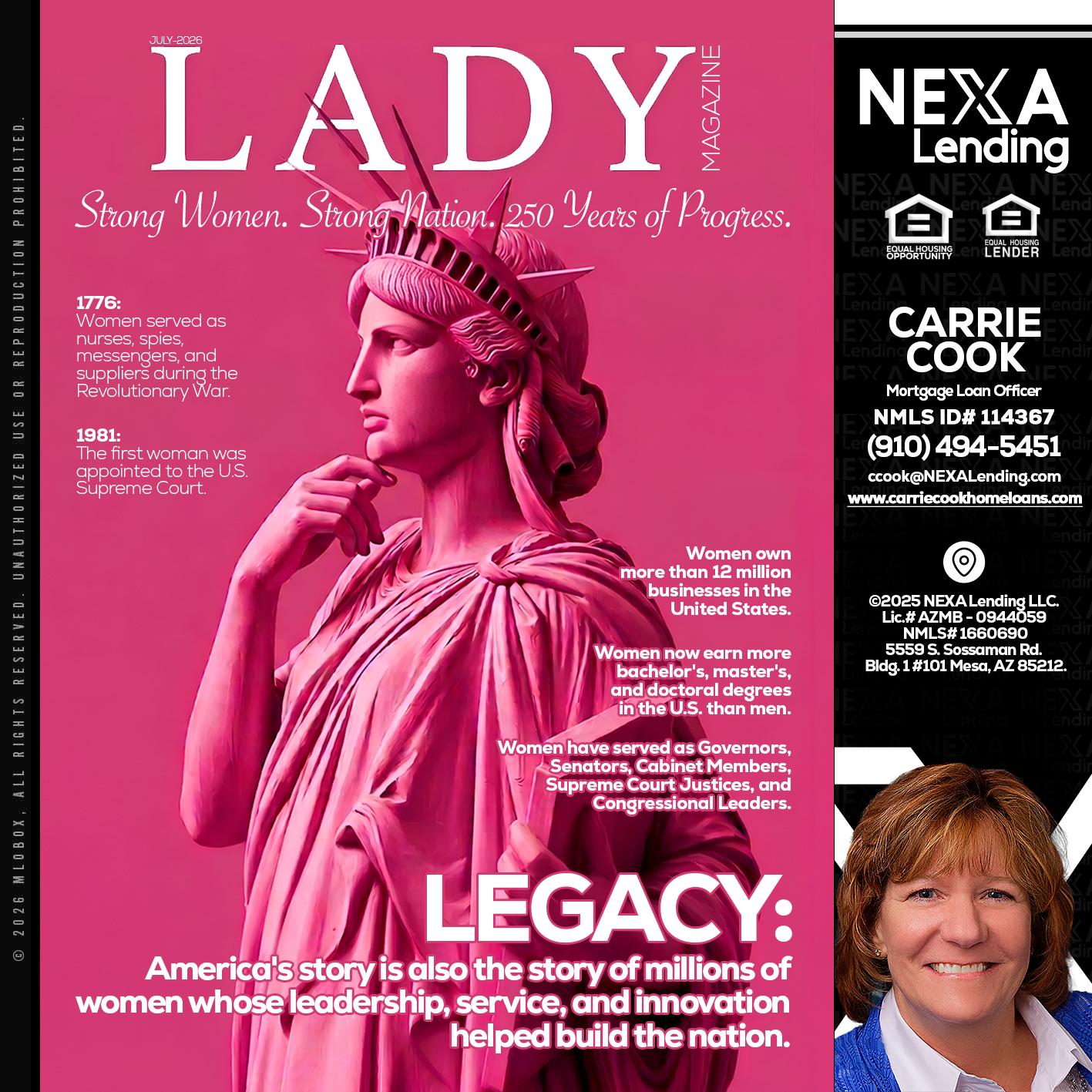 LADY LIBERTY! - Carrie Cook -Mortgage Loan Officer
