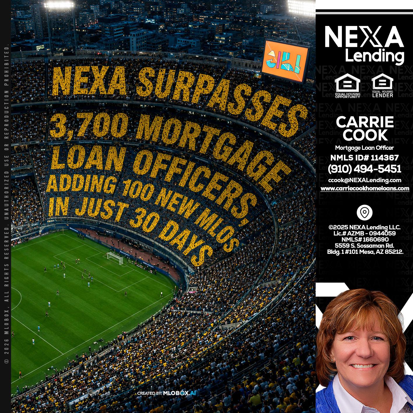 NEXA SURPASSES - Carrie Cook -Mortgage Loan Officer